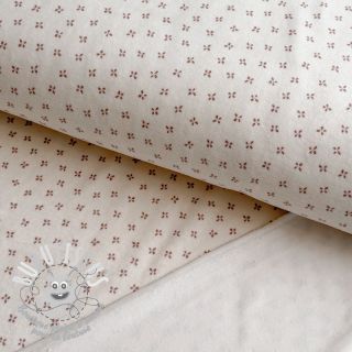 Tissu velours jersey Small flowers light salmon