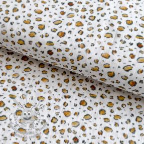 Tissu double gaze/mousseline Skin white digital print