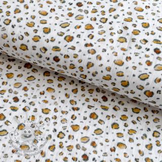 Tissu double gaze/mousseline Skin white digital print