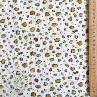 Tissu double gaze/mousseline Skin white digital print