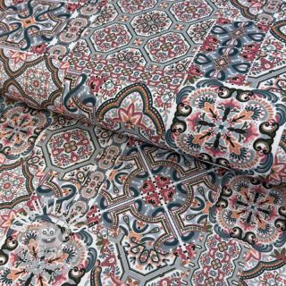 Tissu déco Mozaic navy digital print