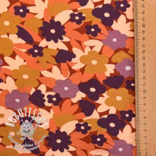 Sweat envers minkee SOFT Flowers cognac