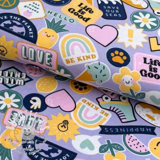Jersey Patches and stripes lilac