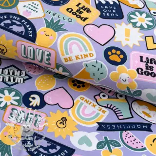 Jersey Patches and stripes lilac