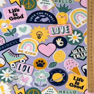 Jersey Patches and stripes lilac