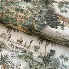 Tissu déco Tropical forest sage digital print