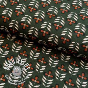 Tissu déco Flowers old green
