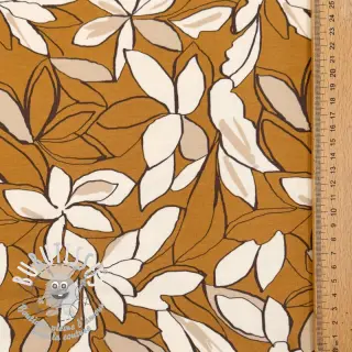 Sweat Big flowers ochre digital print