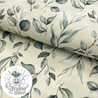 Tissu déco avec finition en Teflon HANDPAINT PLANT LOVER