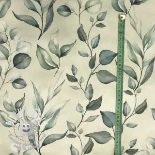 Tissu déco avec finition en Teflon HANDPAINT PLANT LOVER