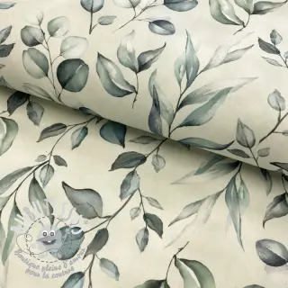 Tissu déco avec finition en Teflon HANDPAINT PLANT LOVER