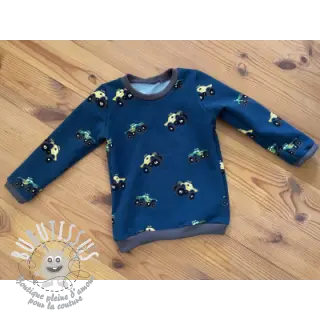 Sweat envers minkee SOFT Monstertruck indigo