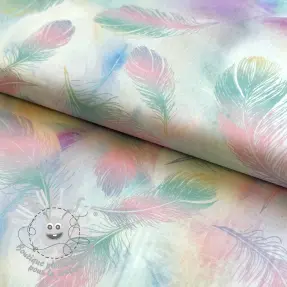 Tissu coton VOILE Feathers digital print