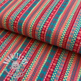 Tissu coton Bubble Stripe design A digital print