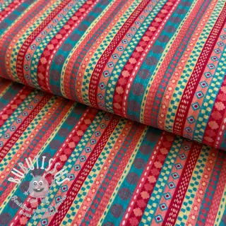 Tissu coton Bubble Stripe design A digital print