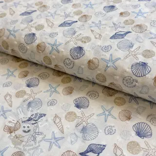 Tissu coton DOBBY Shells digital print
