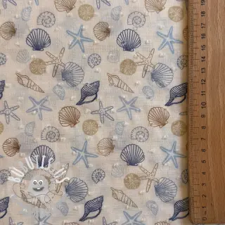 Tissu coton DOBBY Shells digital print