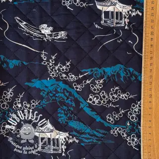 Tissu coton QUILT DOUBLE SIDED Square design B