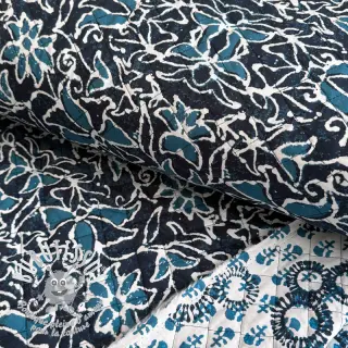 Tissu coton QUILT DOUBLE SIDED Square design C