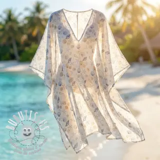 Tissu coton DOBBY Shells digital print