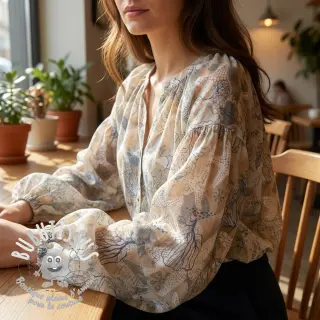 Tissu coton VOILE Maritime digital print
