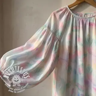 Tissu coton VOILE Feathers digital print