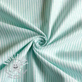 Tissu mélange lin et cotton Stripe mint