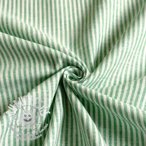 Tissu mélange lin et cotton Stripe dark green
