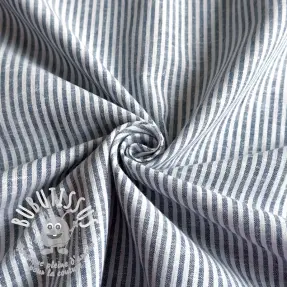 Tissu mélange lin et cotton Stripe jeans