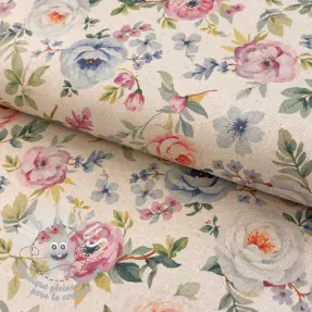 Tissu déco Linenlook Romance digital print