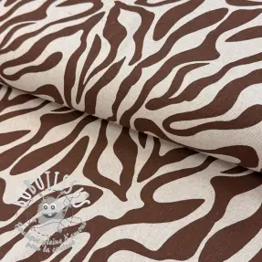 Tissu déco Linenlook Animal dark brown