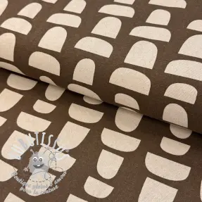 Tissu déco Linenlook Abstract brown