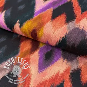 Tissu déco SLUB Abstract multi digital print