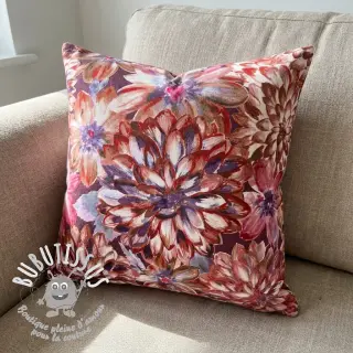 Tissu déco Peony orange digital print
