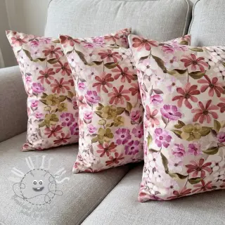 Tissu déco Floralia pink digital print