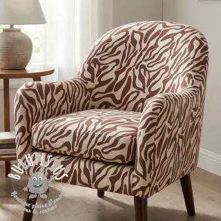 Tissu déco Linenlook Animal dark brown