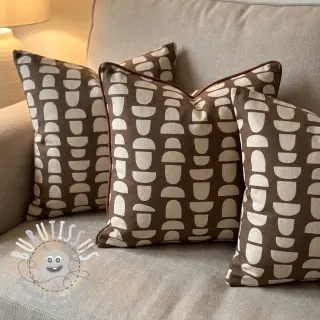 Tissu déco Linenlook Abstract brown