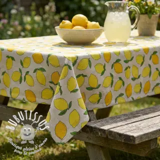 Tissu déco Linenlook premium Sunny Lemon Fruit
