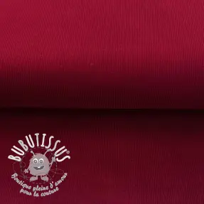 Tissu velours cotelé fin dark red