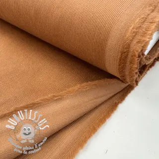 Tissu velours cotelé fin caramel