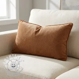 Tissu velours cotelé fin caramel