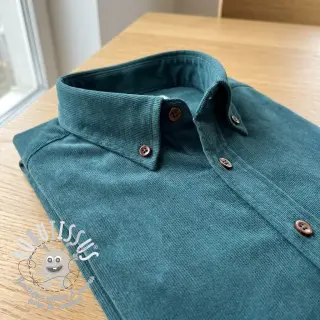 Tissu velours cotelé fin teal