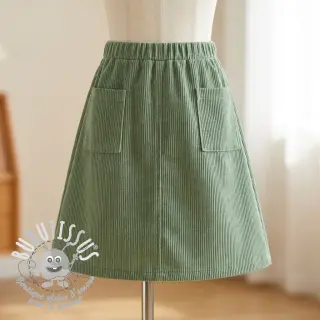 Tissu velours cotelé basil