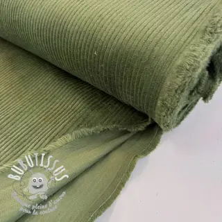 Tissu velours cotelé forest green