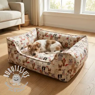 Tissu déco Linenlook Dog Dress Up