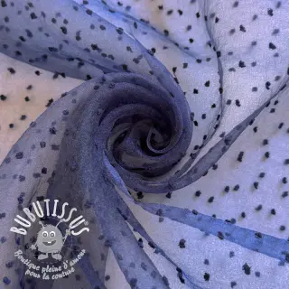 Tulle pour jupe tutu DOTS dark blue