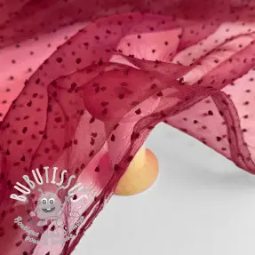 Tulle pour jupe tutu DOTS bordeaux