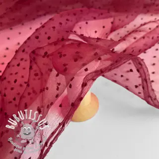 Tulle pour jupe tutu DOTS bordeaux