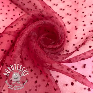 Tulle pour jupe tutu DOTS bordeaux