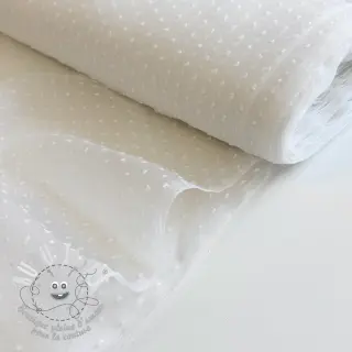Tulle pour jupe tutu DOTS white